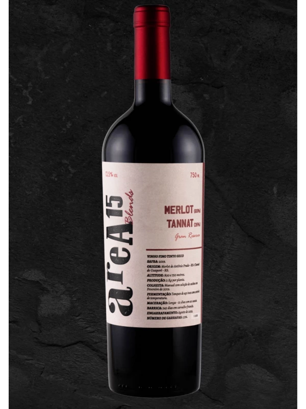 areA15 Blends  MERLOT/TANNAT safra 2019 - 1⁰ coleção 