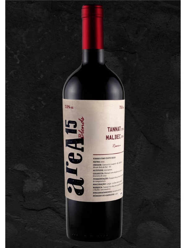 areA15 Blends TANNAT/MALBEC safra 2021 - 3⁰ coleção 