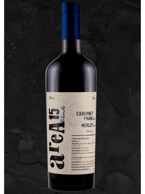 areA15 Blends  CABERNET FRANC/MERLOT safra 2021 - 2⁰ coleção 