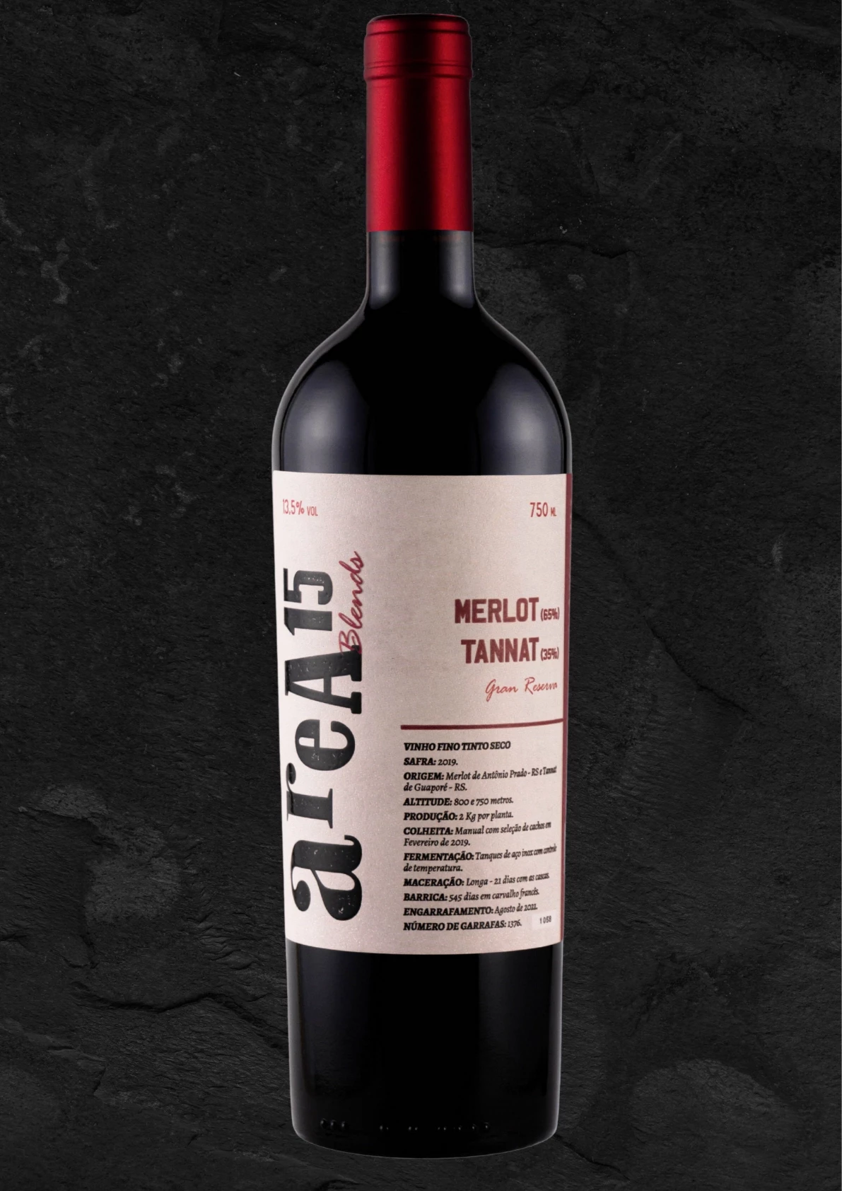 areA15 Blends  MERLOT/TANNAT safra 2019 - 1⁰ coleção 